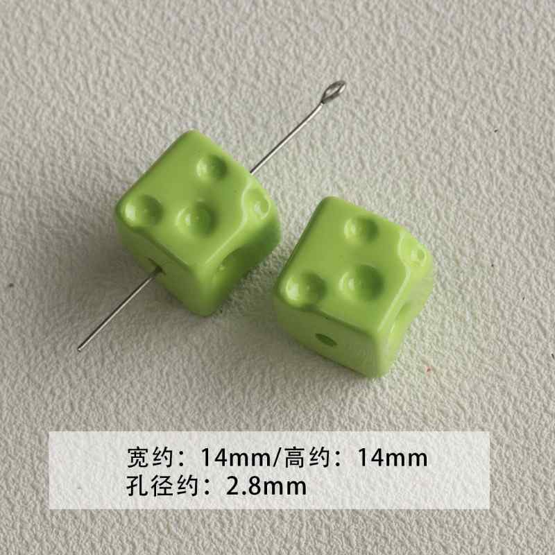 Black and green acrylic paint beaded diy accessories material