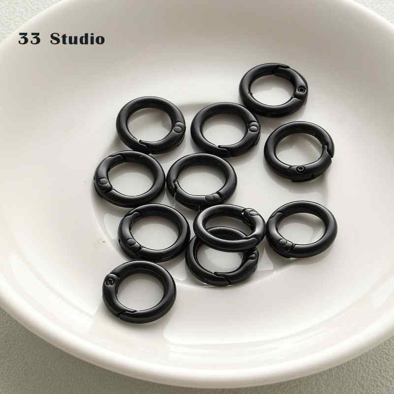 20mm candy spray paint round keychain diy beaded accessories buckle pendant bag hanging buckle