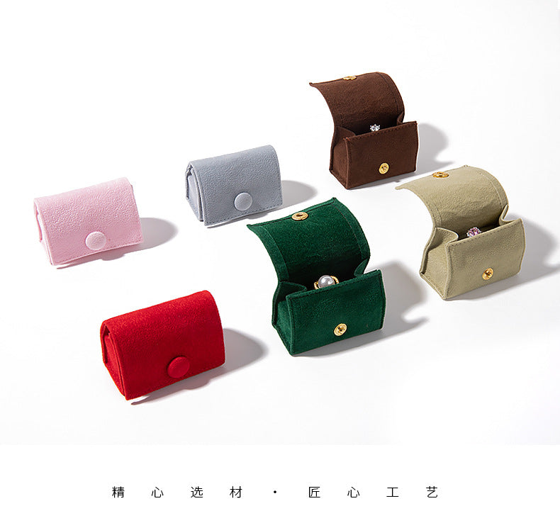 Portable Mini Velvet Ring Box Creative Jewelry Box Earrings Necklace Jewelry Box Hand Accessories Storage Box Velvet Bag