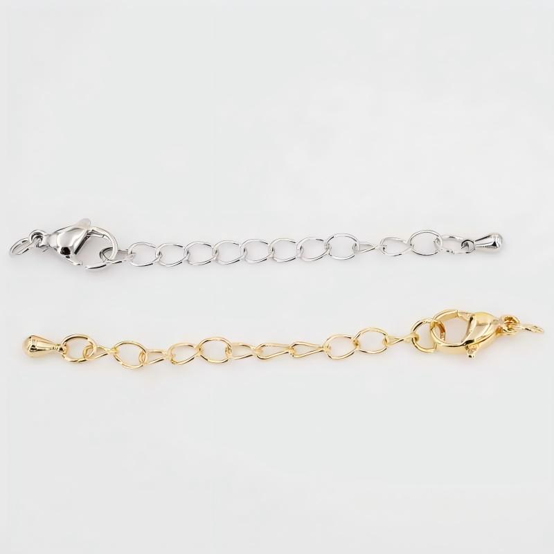 Color retaining lobster clasp extended  tail chain jewelry accessories