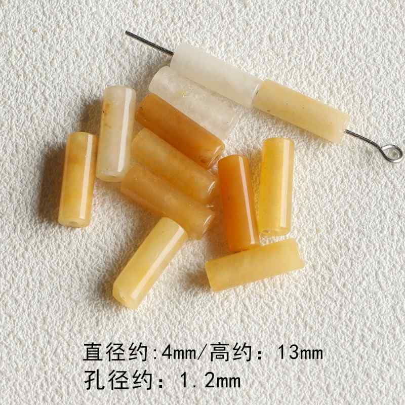 All-match natural stone round tube bead diy accessories material