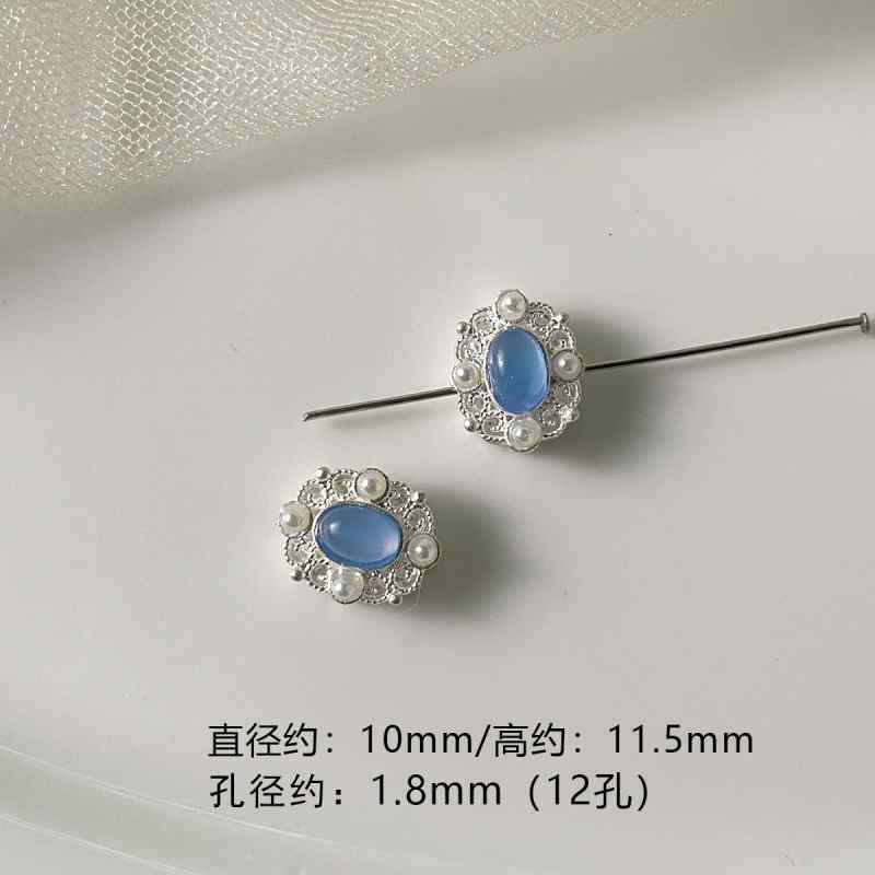 plated opal imitation aquamarine pendant bead diy accessories material