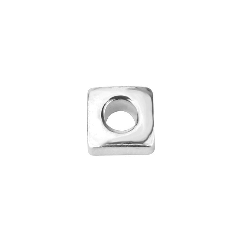 Sterling Loose Mini Square Beads DIY Handmade Jewelry material