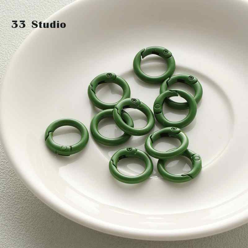 20mm candy spray paint round keychain diy beaded accessories buckle pendant bag hanging buckle