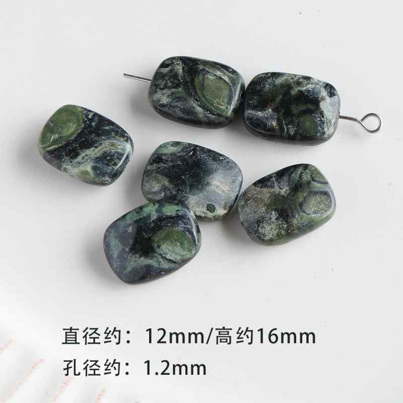 Natural Stone Scattered Beads Green Dot Spacer Beaded DIY Material