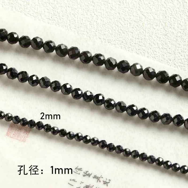 [Smoke ink] natural black agate stone beads bamboo square beads beaded loose beads  beaded necklace bracelet diy accessories beads