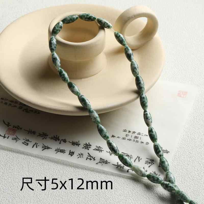 Rice beads natural stone Shoushan and Tiger Eye agate spacer beads handmade diy jewelry accessories