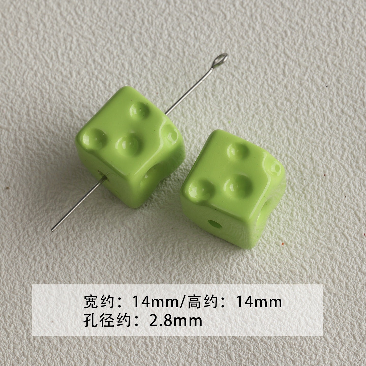 Black and green acrylic paint cheese cone star beaded mobile phone chain loose beads diy accessories material beads