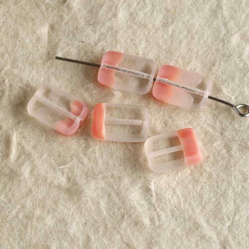 Pink Glass Loose Beads DIY Accessories Material
