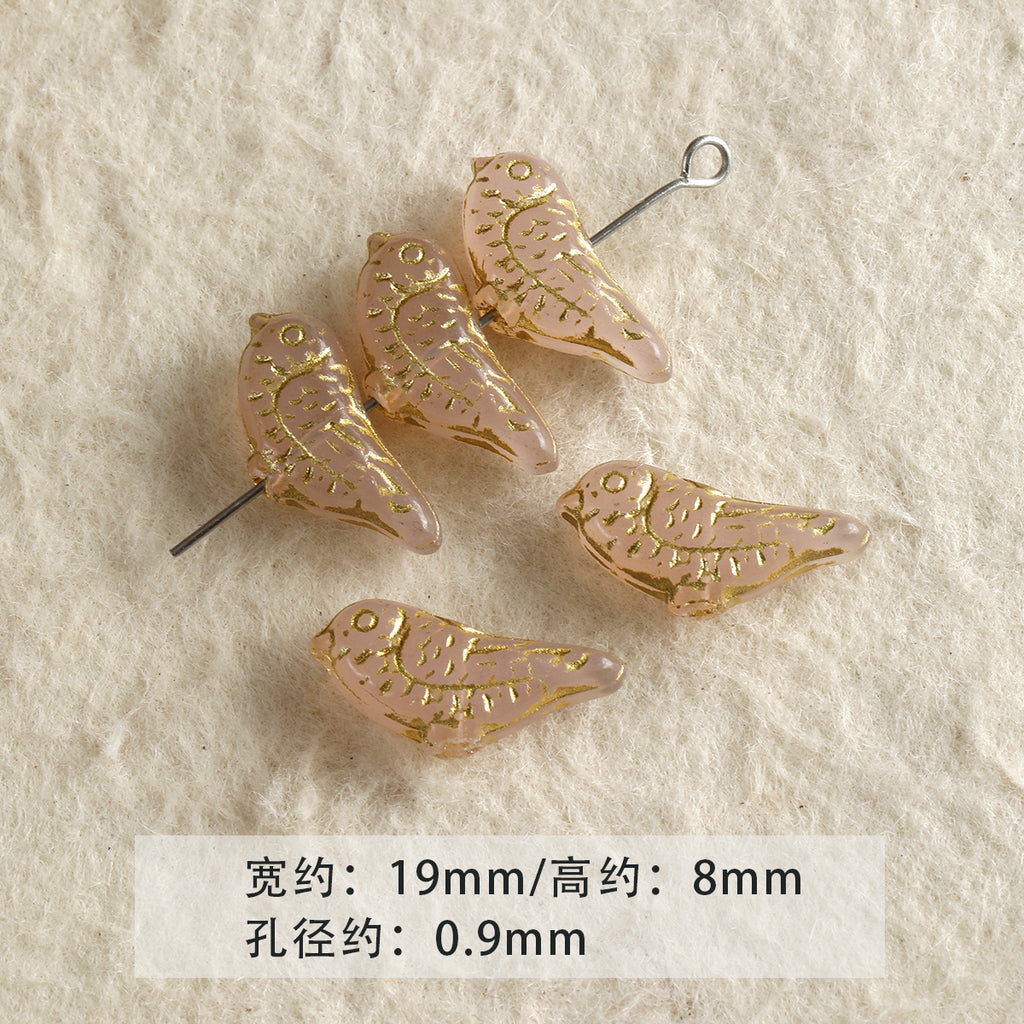 [Mo Dai Hua] Pink Imported Czech Glass Loose Beads Bracelet Necklace Mobile Phone Chain Beaded DIY Accessories Material