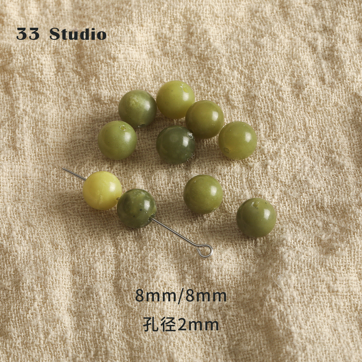 Vintage natural Crystal Jade loose beads round beads beads spacer beads diy accessories material package bracelet necklace earrings