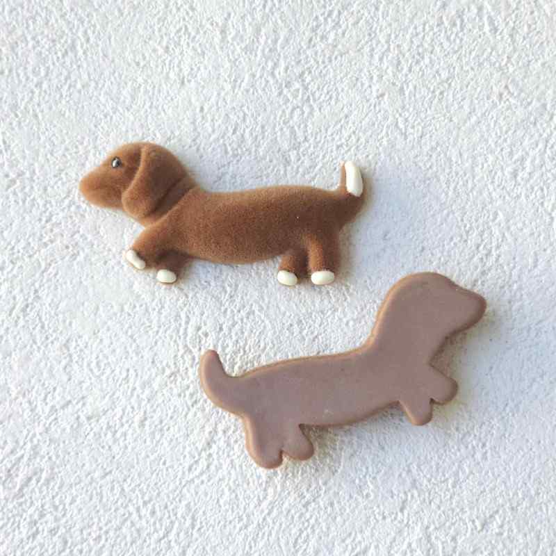 coffee colored plush teddy bear sausage dog DIY accessory accessories