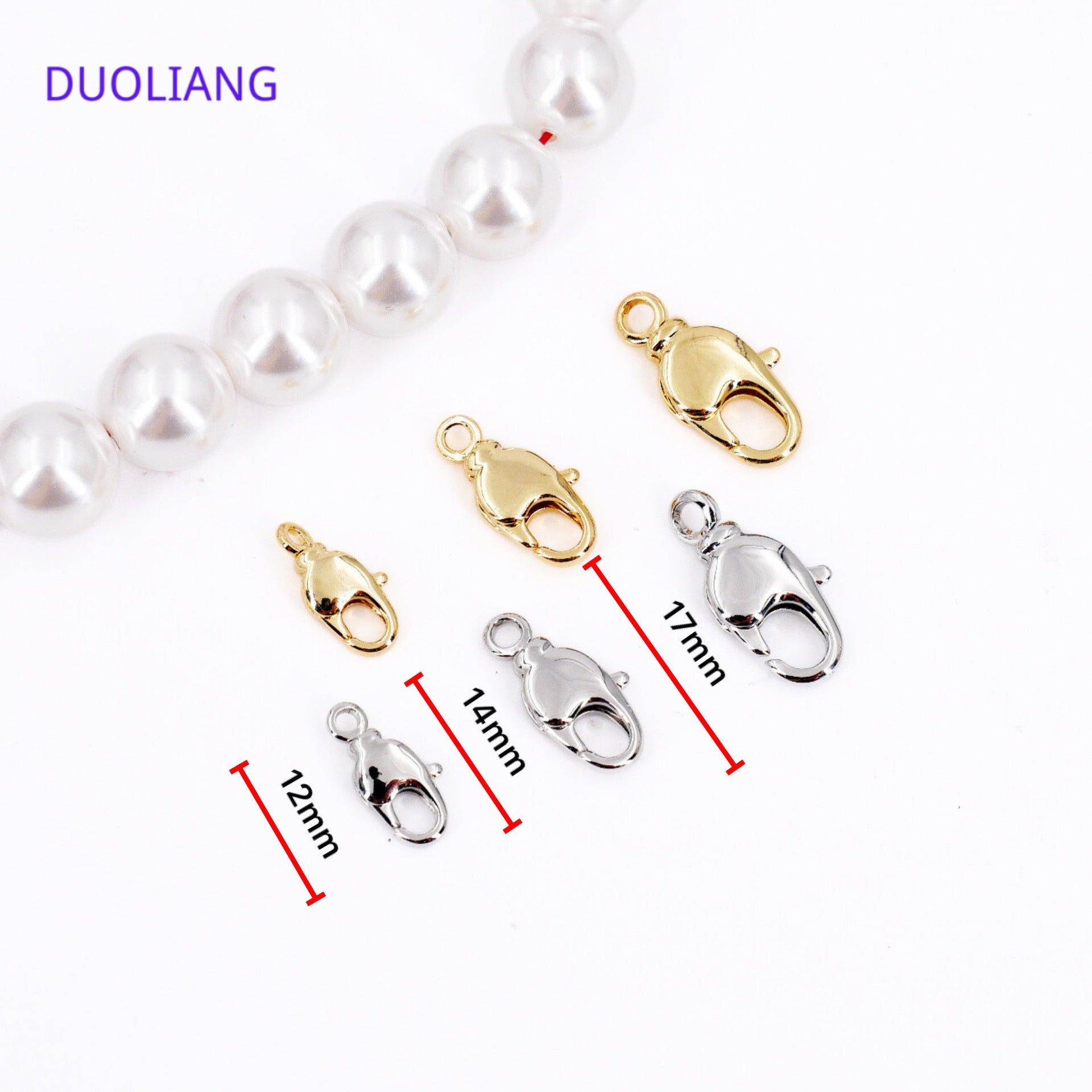 18K Gold Plated Copper Color Retention Rotating Korean Lobster Clasp Universal Clasp Bracelet Necklace End Clasp DIY Jewelry Accessories