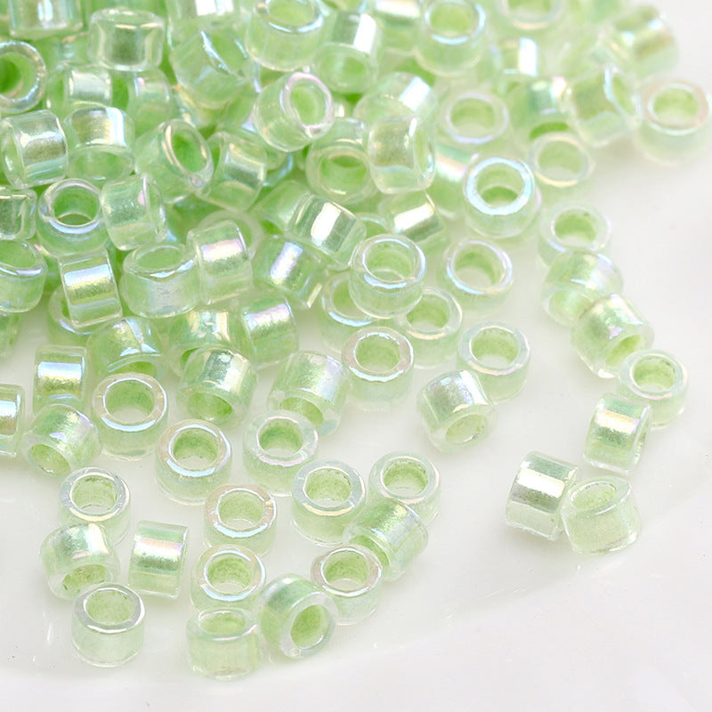 Green Style Guofeng Glass Glazed Beads Rice Beads DIY Handmade Homemade Beaded Bracelet Necklace Accessories