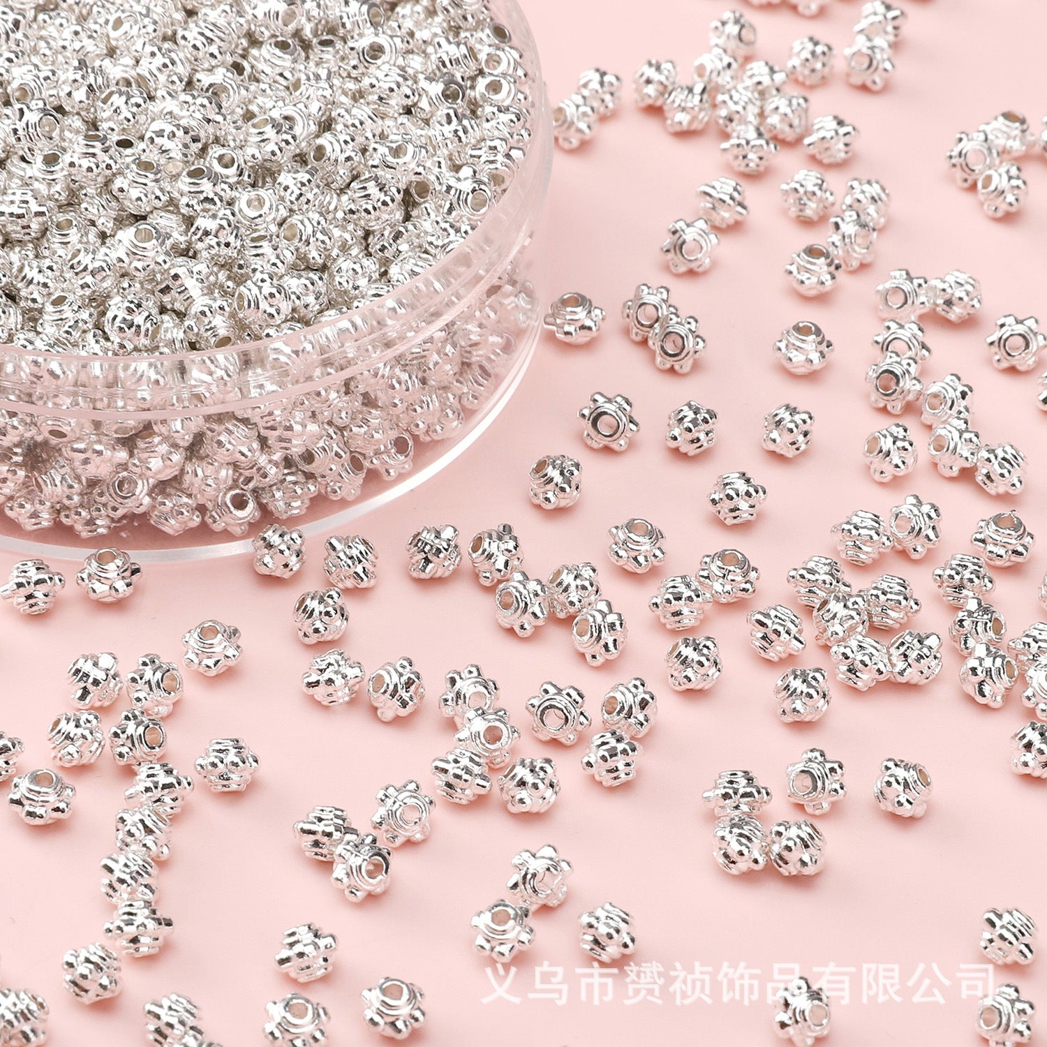 Broken Silver, a Few Pounds Thick Silver-Plated Loose Beads, Square Triangular Beads, DIY Handmade Beading Materials, Jewelry Bracelet Accessories