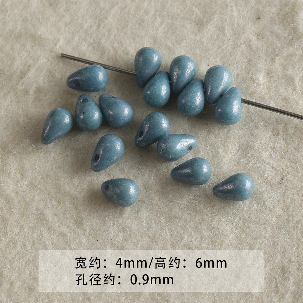 Blue Glass Loose Beads Collection Bracelet Necklace Mobile Phone Chain Beaded DIY Accessories Material Beads