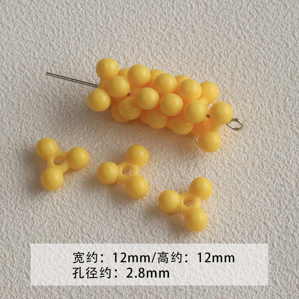 [red, yellow and blue] acrylic paint stars love beaded mobile phone chain keychain loose beads diy accessories material