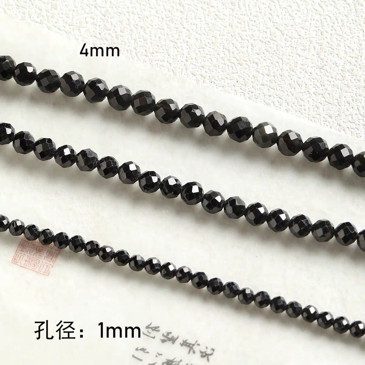 Niche natural stone tiger eye black agate abacus beads round beads bracelet necklace beaded diy accessories material loose beads
