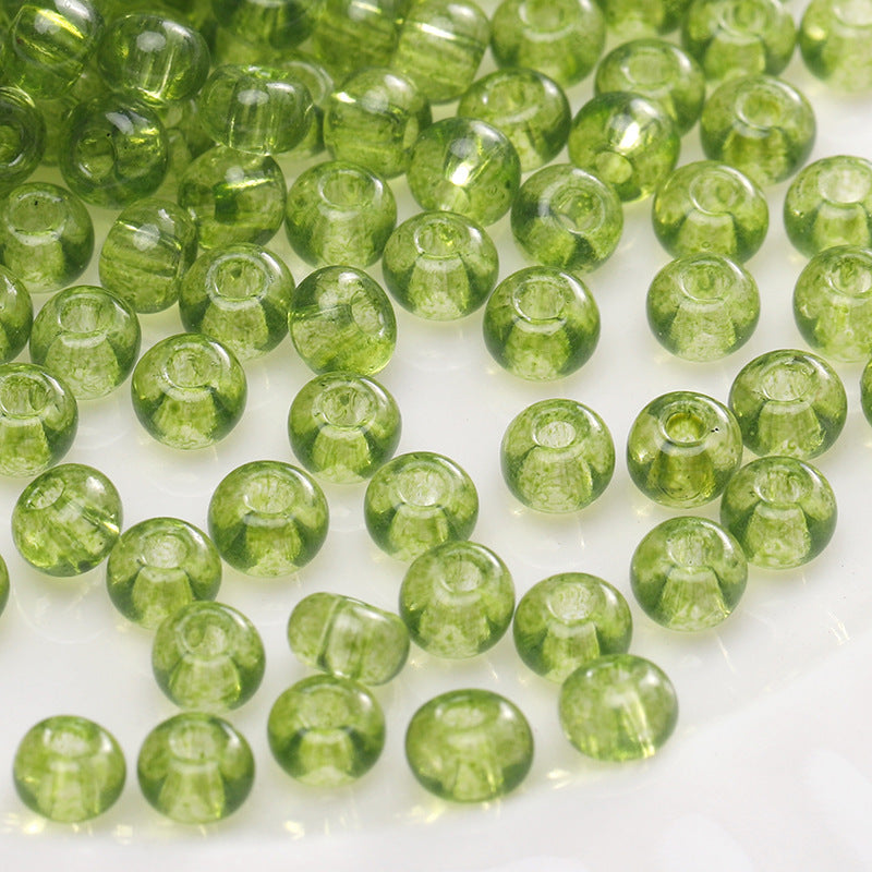 Green Style Guofeng Glass Glazed Beads Rice Beads DIY Handmade Homemade Beaded Bracelet Necklace Accessories