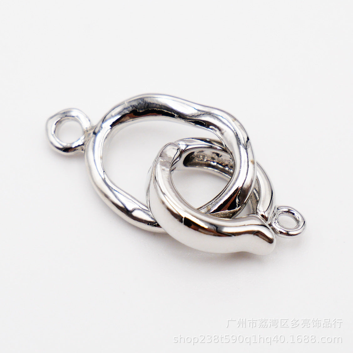 Bright Round Pearl Buckle Universal Coil Buckle Copper Plated 18K True Gold DIY Bracelet Necklace Connection Buckle Jewelry Accessories