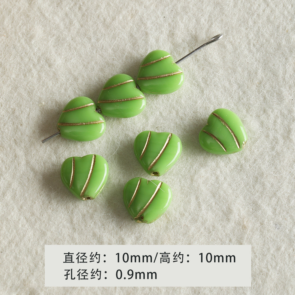 [Green Light Forest] glass beads bracelet necklace mobile phone chain beaded diy accessories material