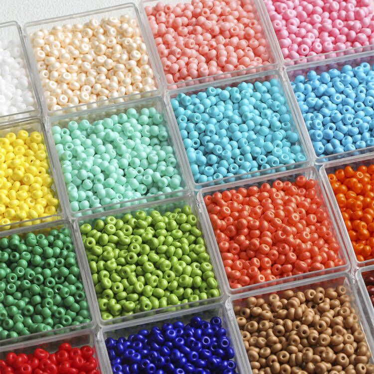 4mm high quality glass rice beads beaded bracelet necklace phone chain earrings diy accessories material loose beads