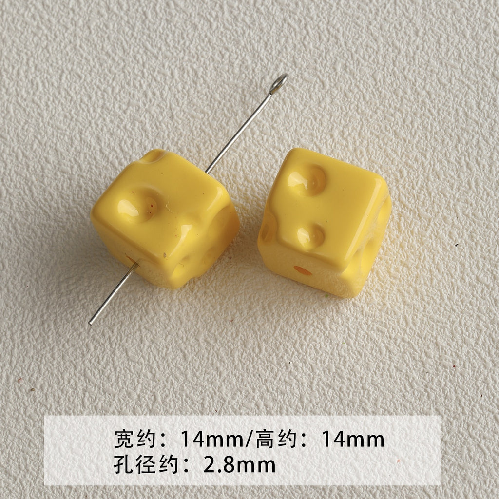 [red, yellow and blue] acrylic paint stars love beaded mobile phone chain keychain loose beads diy accessories material