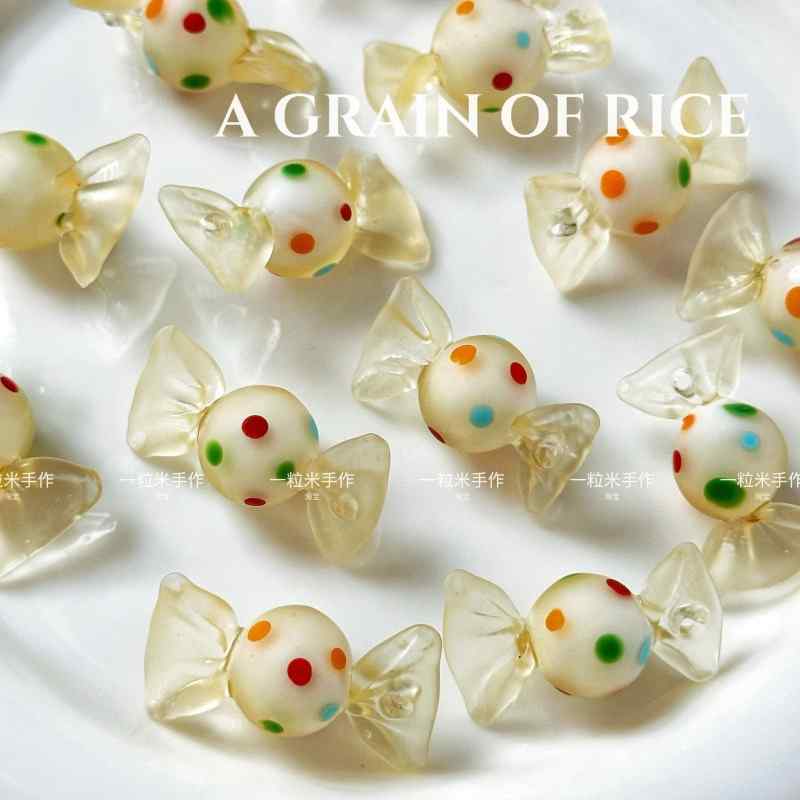 [give a candy] glass wave candy beads loose beads bracelet necklace earrings material