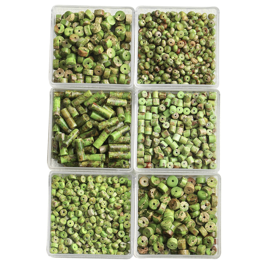 [green floating] natural imperial pine spacer round tube loose beads diy accessories material bracelet necklace mobile phone chain beads