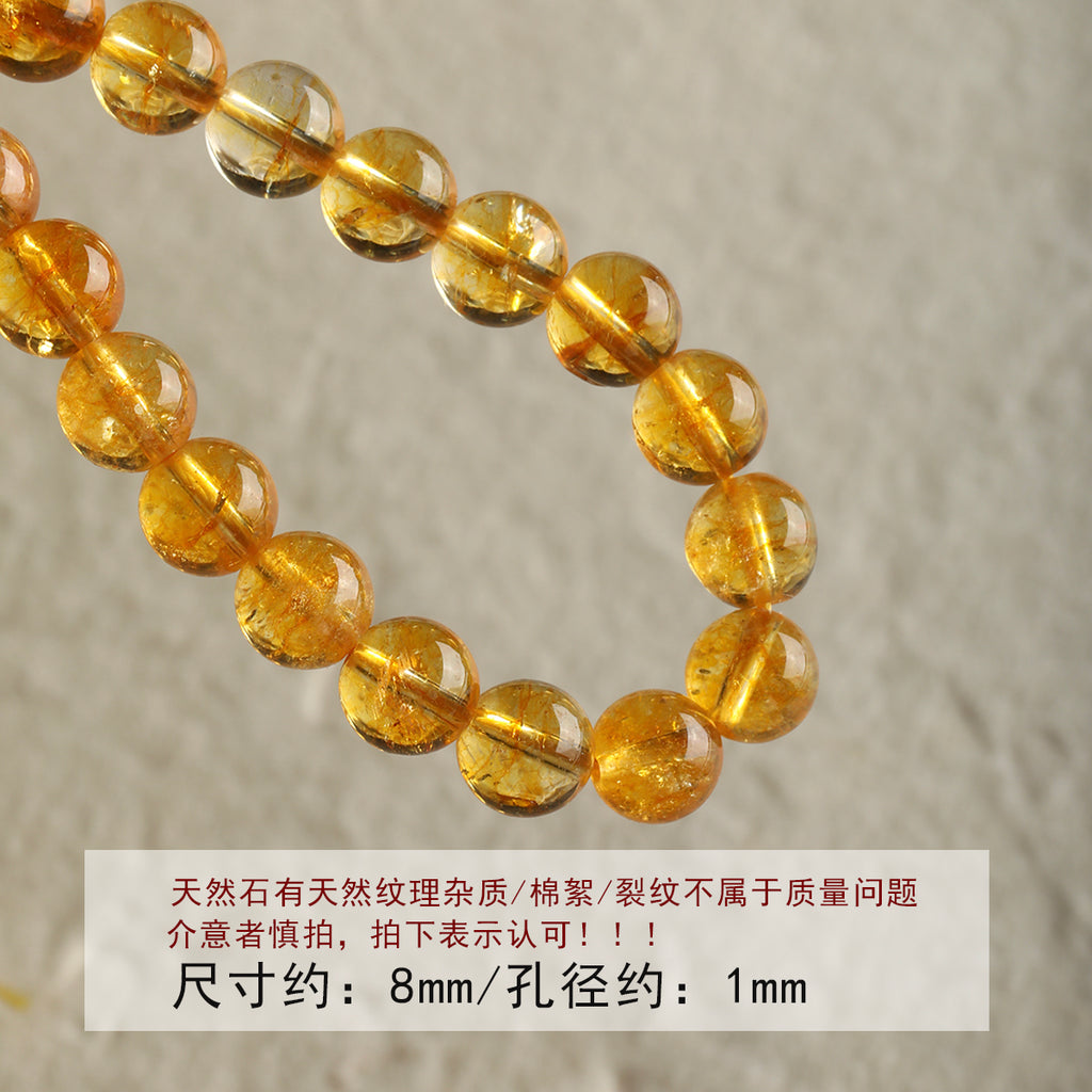 Natural Tiger Eye Stone Yellow Tower Wafer Bead Bracelet Necklace Beaded DIY Accessories Material Beads