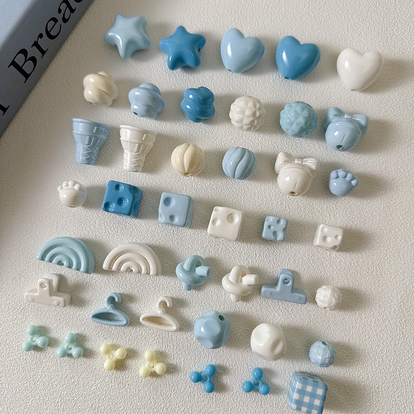 [Bihai] acrylic paint cheese star cone beaded mobile phone chain loose beads diy accessories material beads