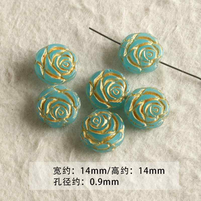 Blue Glass Loose Beads Collection Beaded DIY Accessories Material