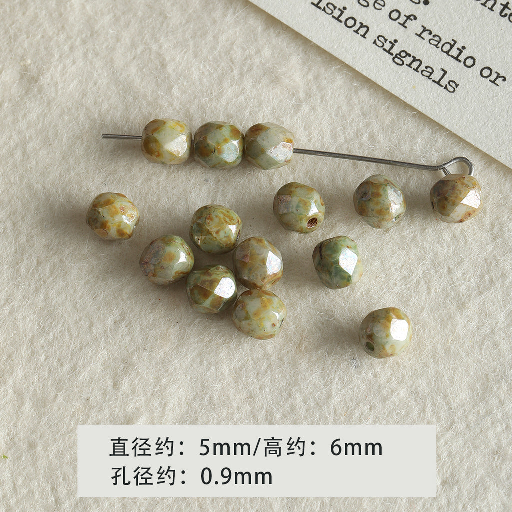 [Green Light Forest] glass beads bracelet necklace mobile phone chain beaded diy accessories material