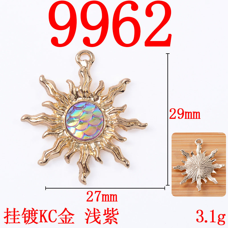 Alloy pendant sunflower Baroque style love pendant diy jewelry accessories alloy accessories spot wholesale