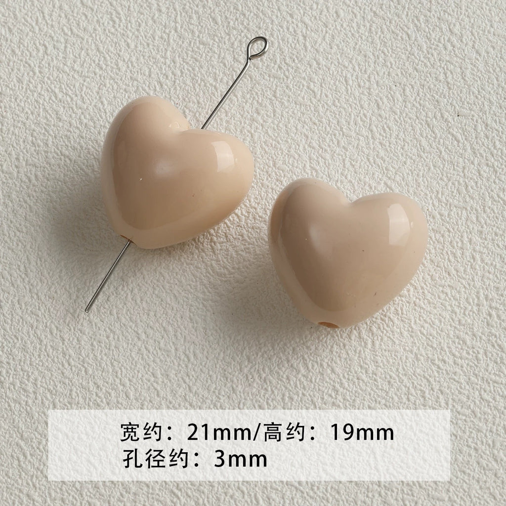 Baking paint curry color series square beads acrylic loose beads mobile phone chain key chain beads diy accessories material