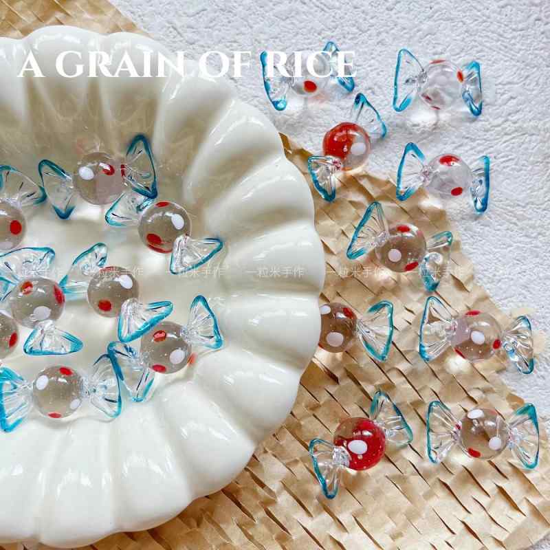 [give a candy] glass wave candy beads loose beads bracelet necklace earrings material