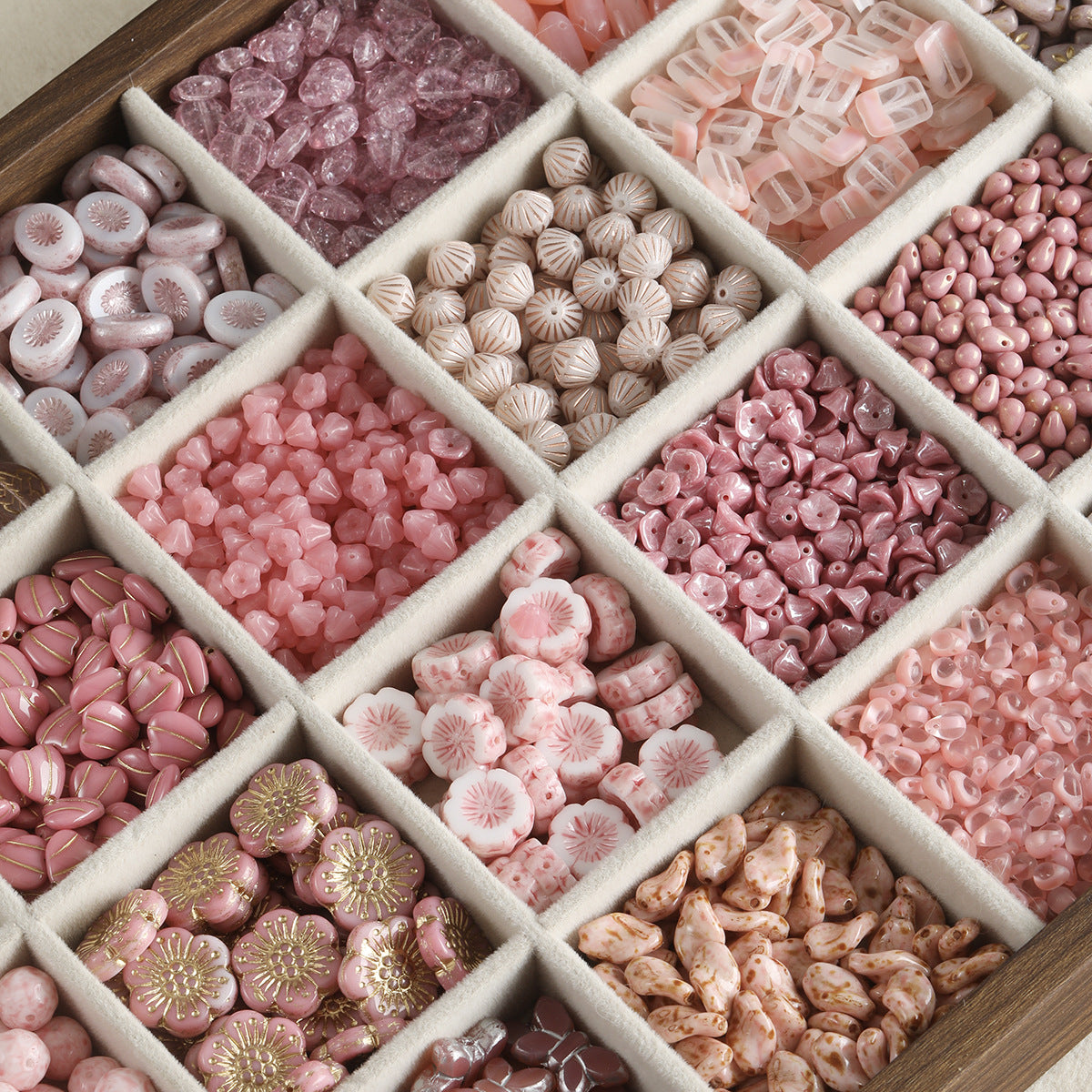 [Mo Dai Hua] Pink Imported Czech Glass Loose Beads Bracelet Necklace Mobile Phone Chain Beaded DIY Accessories Material