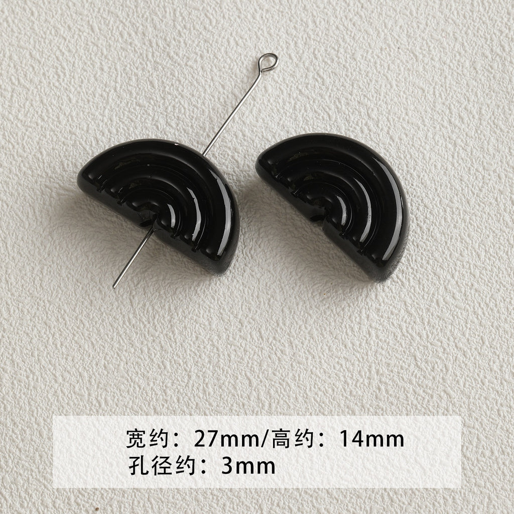 Black and green acrylic paint cheese cone star beaded mobile phone chain loose beads diy accessories material beads