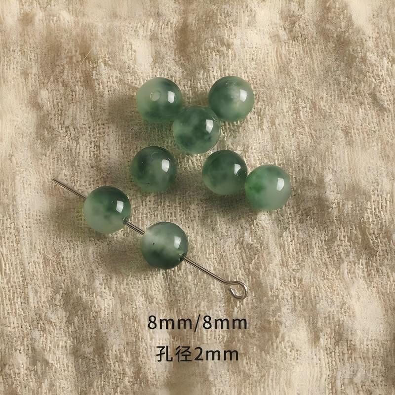 Vintage natural Crystal Jade loose beads round beads beads spacer beads diy accessories material package bracelet necklace earrings
