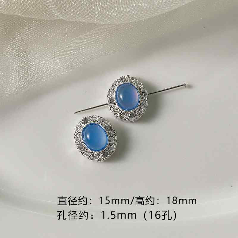 plated opal imitation aquamarine pendant bead diy accessories material
