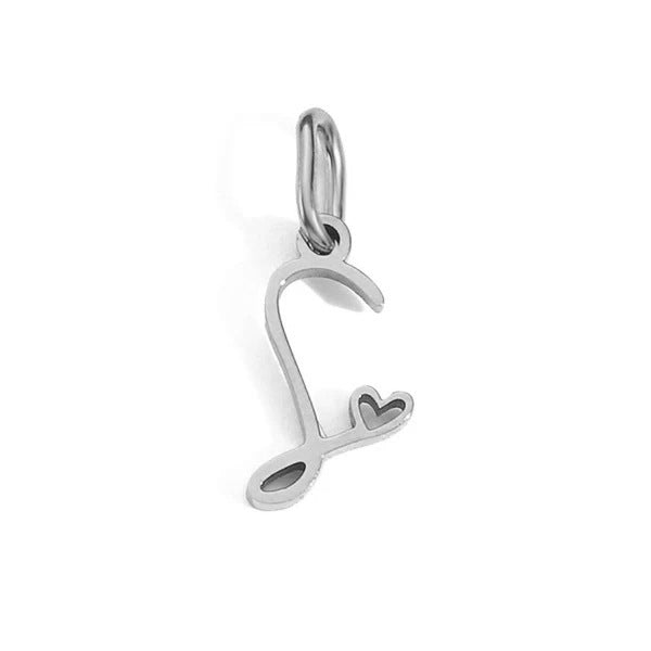 European and American Cross-border DIY26 Letter Pendant Jewelry Accessories Titanium Steel Mirror Polished Vacuum Plated Love English Letter