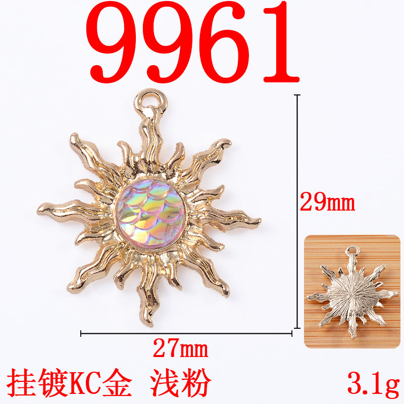 Alloy pendant sunflower Baroque style love pendant diy jewelry accessories alloy accessories spot wholesale