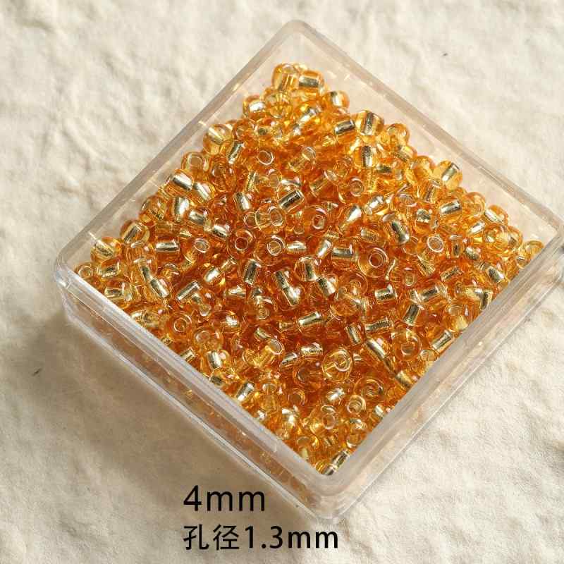 [Maillard] rice beads water drop beads glass gold plated foil square bracelet necklace mobile phone chain diy accessories