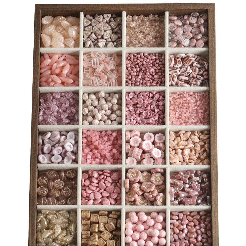 [Mo Dai Hua] Pink Imported Czech Glass Loose Beads Bracelet Necklace Mobile Phone Chain Beaded DIY Accessories Material