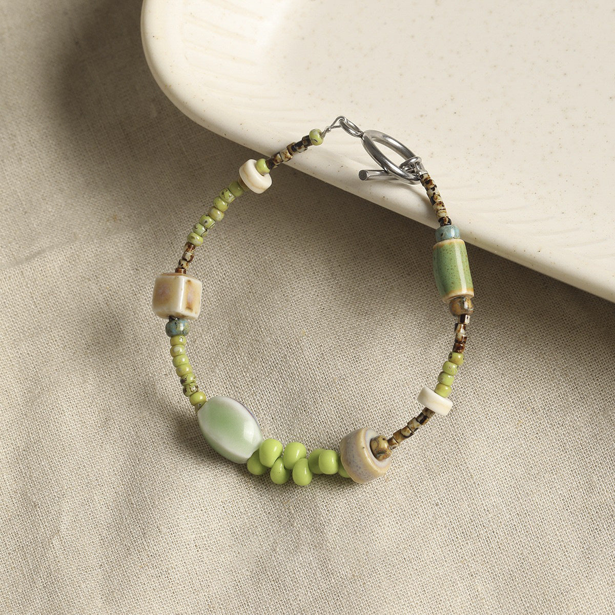 New Chinese style vintage ceramic beads rice beads water drop diy accessories material package bracelet necklace mobile phone chain beaded loose beads