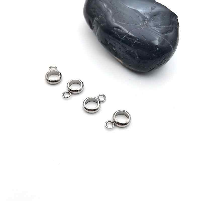 in stock stainless steel curved ring welding small round spacer spacer beads beads beads rope beads loose beads diy jewelry accessories