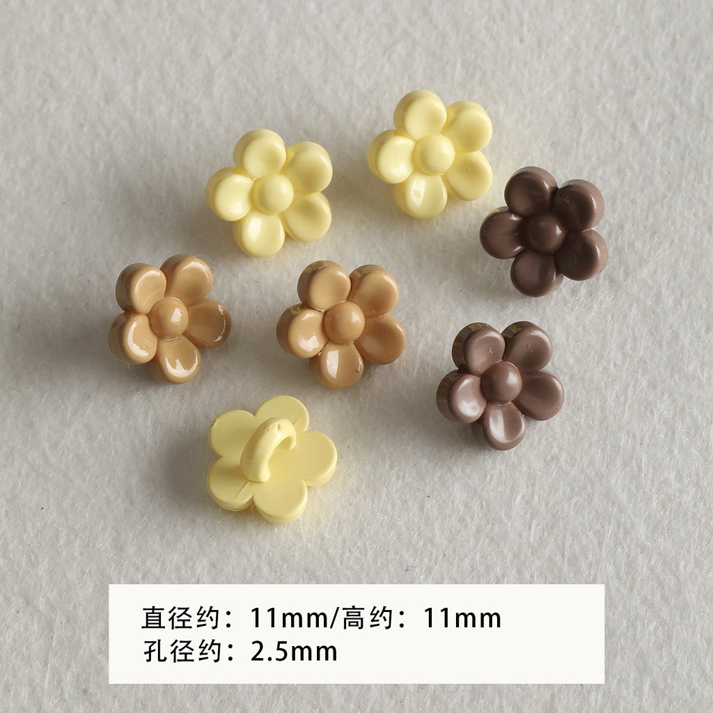 Baking paint curry color series square beads acrylic loose beads mobile phone chain key chain beads diy accessories material