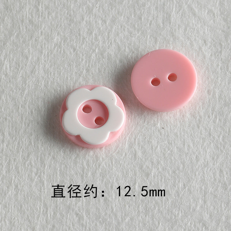 Resin color all-match niche buttons loose beads bracelet necklace mobile phone chain beads diy accessories material beads