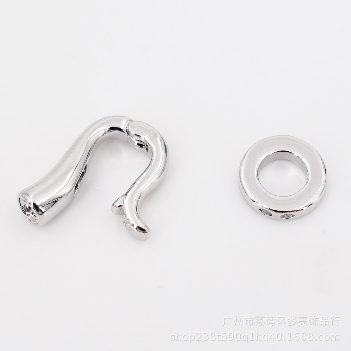 Color Hook-shaped Ring Pearl Buckle Universal Coil Buckle 18K Real Gold Electroplated DIY Bracelet Necklace Accessories