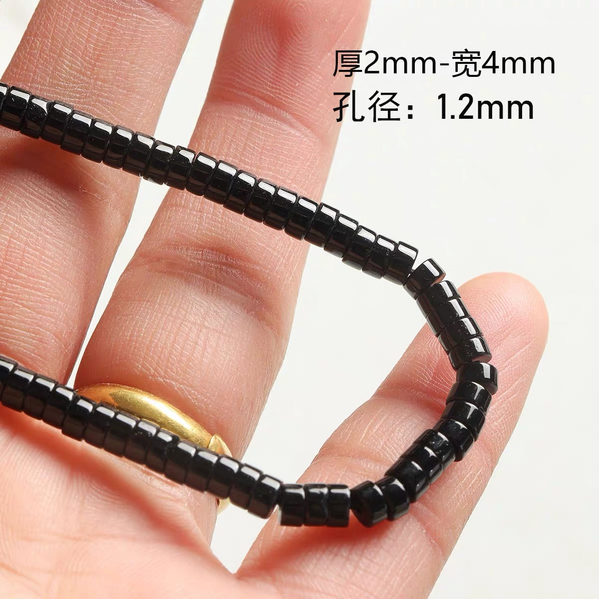 Niche natural stone tiger eye black agate abacus beads round beads bracelet necklace beaded diy accessories material loose beads